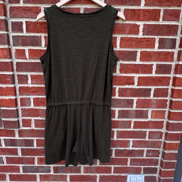 Jones New York Sport Shorts Romper Womens Petite Large Green Pockets - Picture 3 of 11